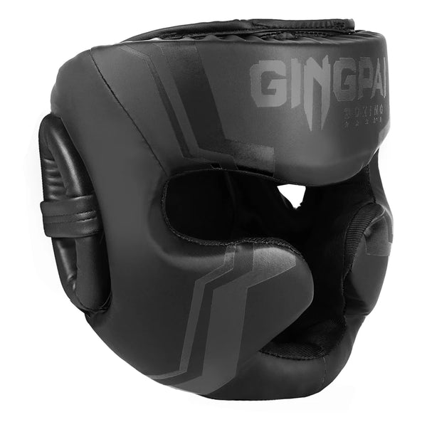 Capacete de treino GingPai preto p/ Boxe