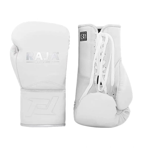 Luvas RAJA de Boxe e Muay Thai Masculina / Feminina Branca